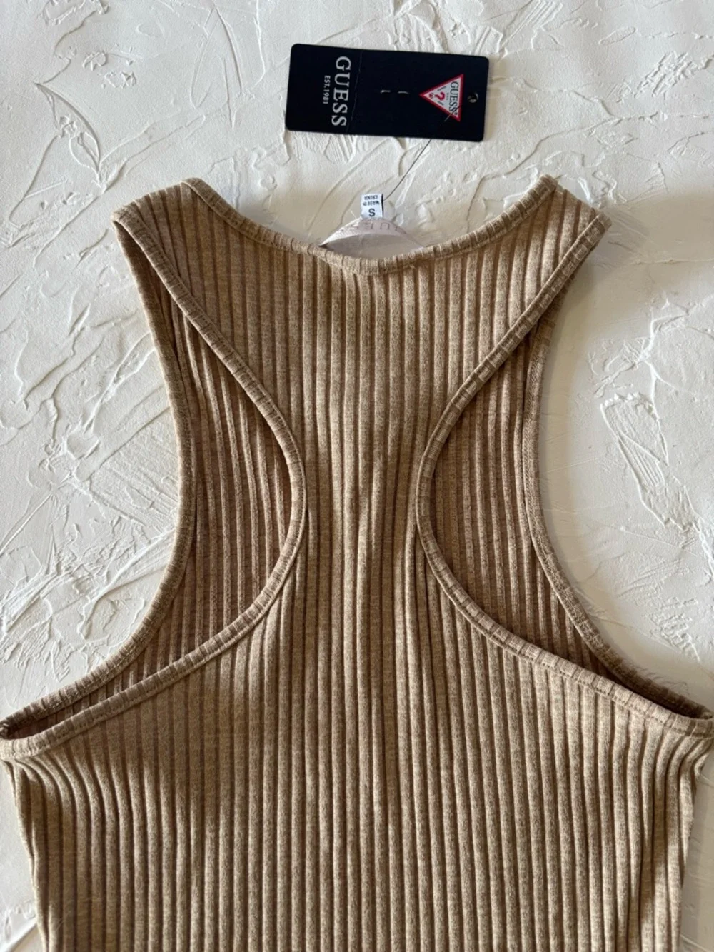 GUESS Dionne Buttons Ribbed Tank Top - Picture 9 of 10